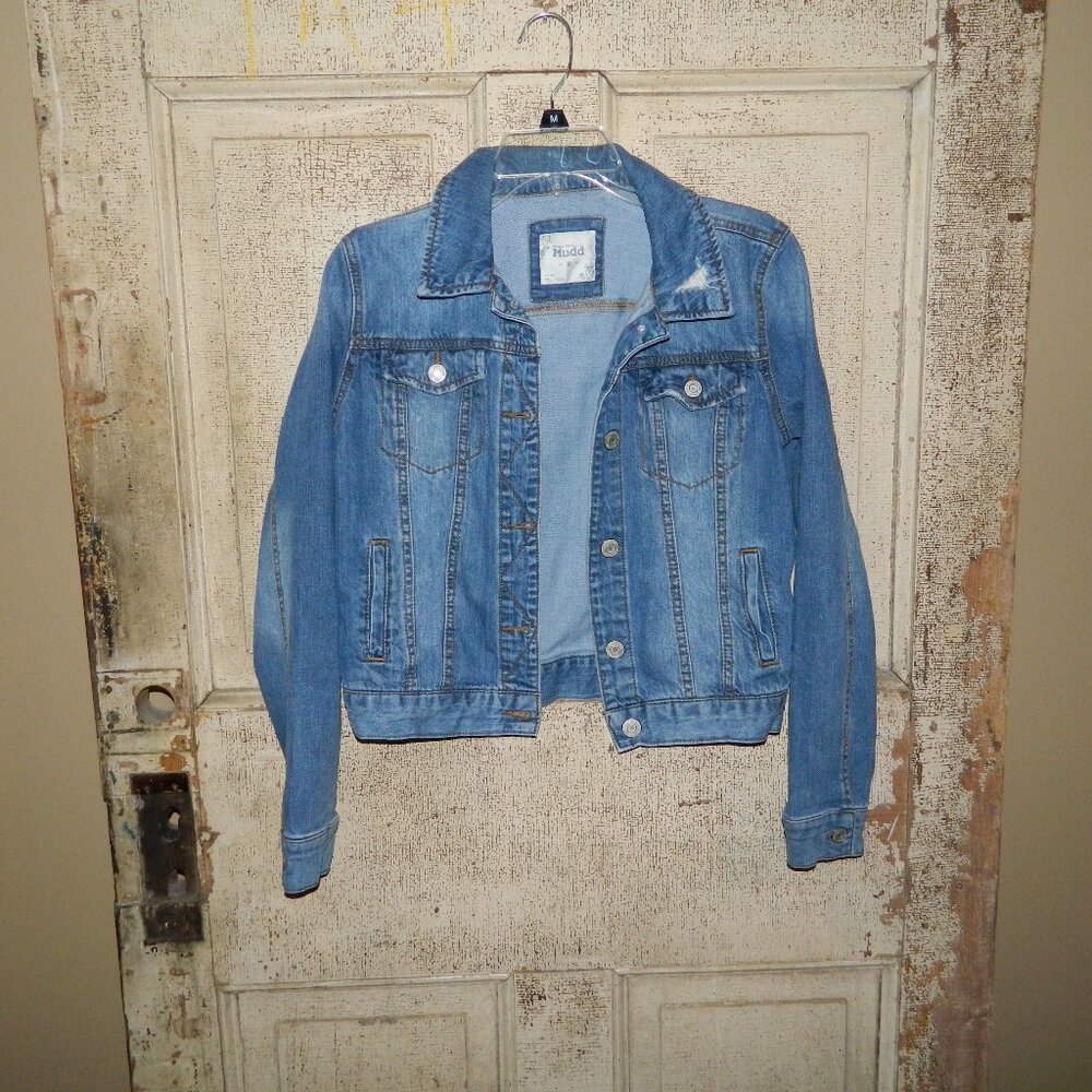 Mudd Jean Denim Distressed Jacket Size M (R-15)